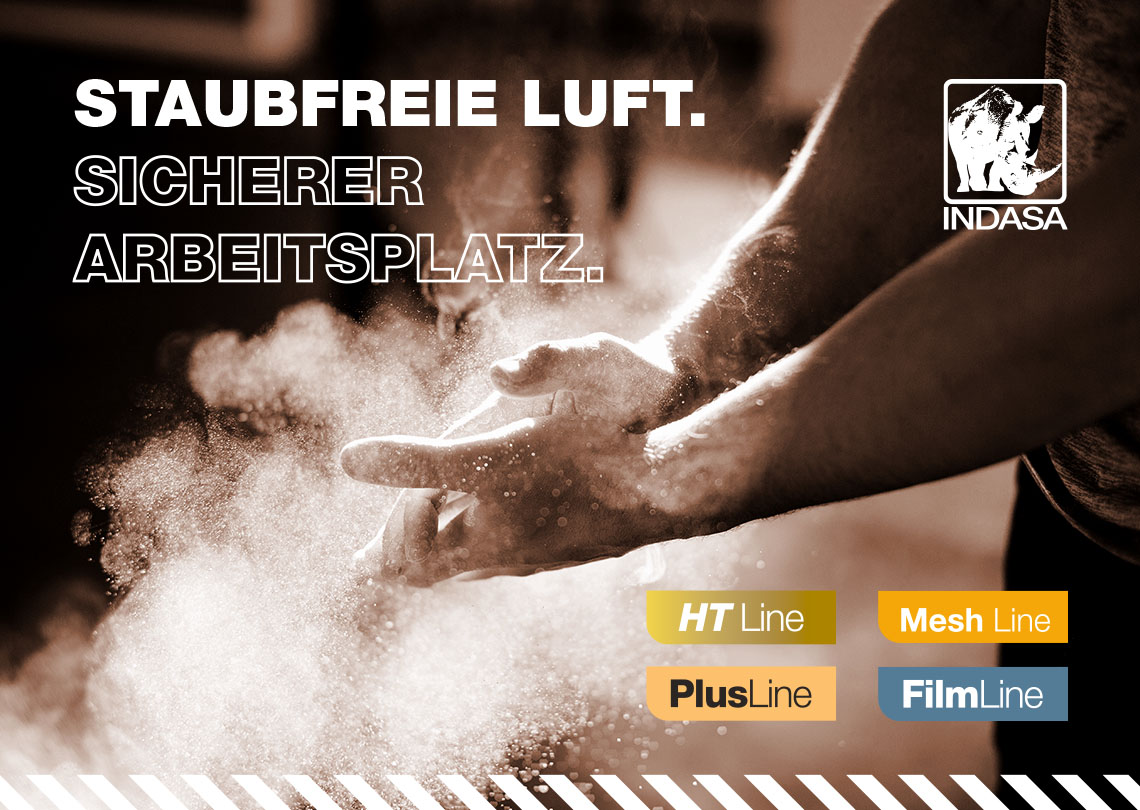 Staubfreie Luft. Sicherer Arbeitsplatz.