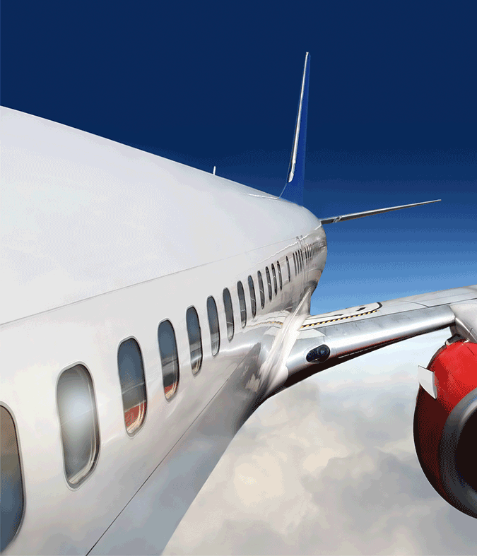 avión en el cielo