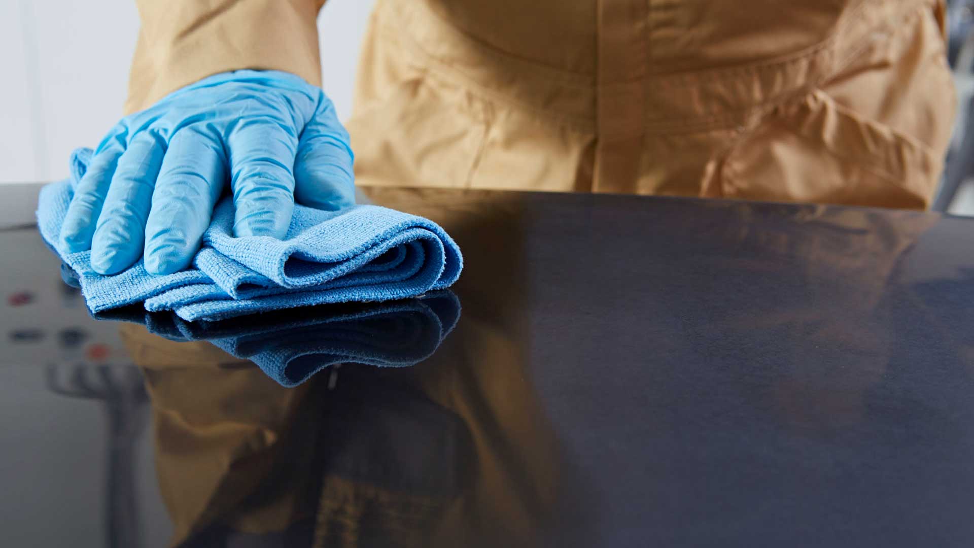 INDASA Abrasives Microfibre Cloth sweeping on black surface