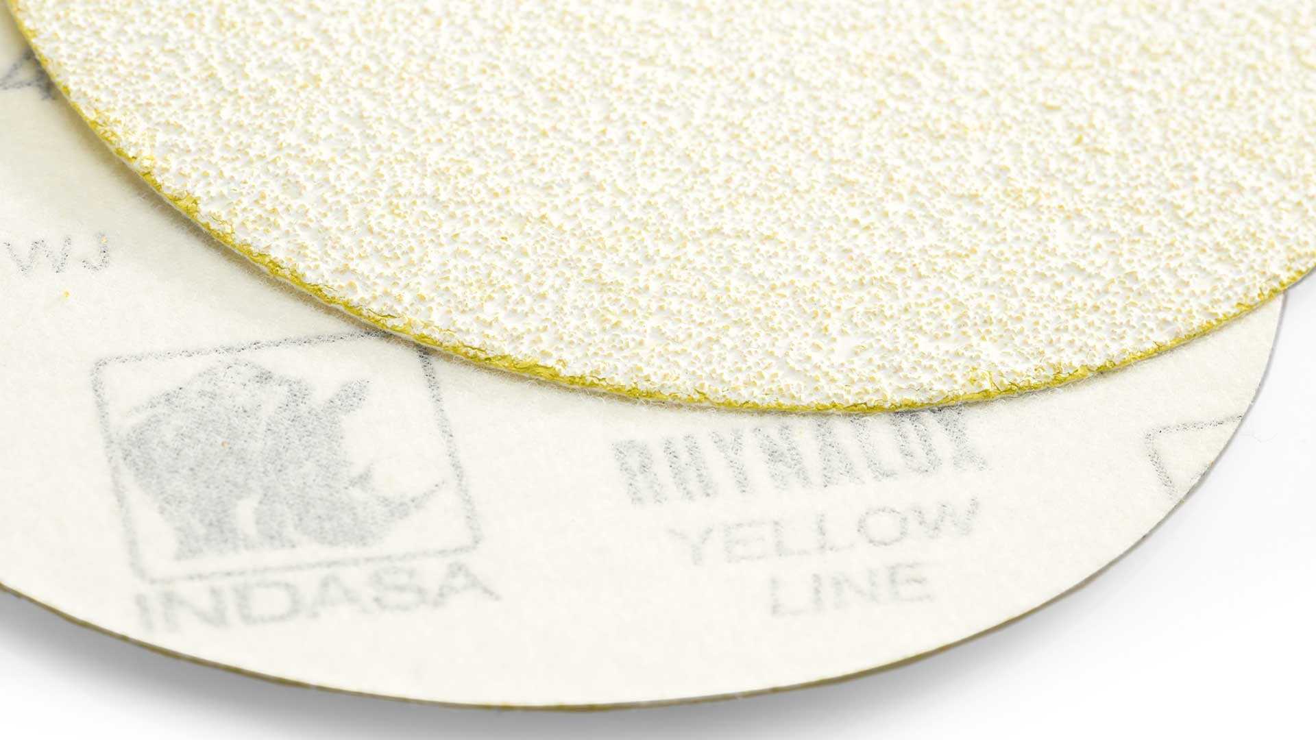 INDASA Abrasives Rhynogrip E Yellow Line close up