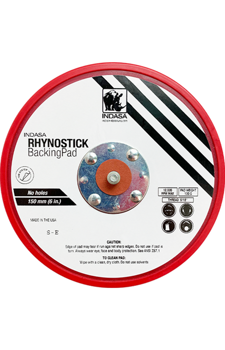 INDASA Abrasives Rhynostick Backing Pad 150mm, Low Profile