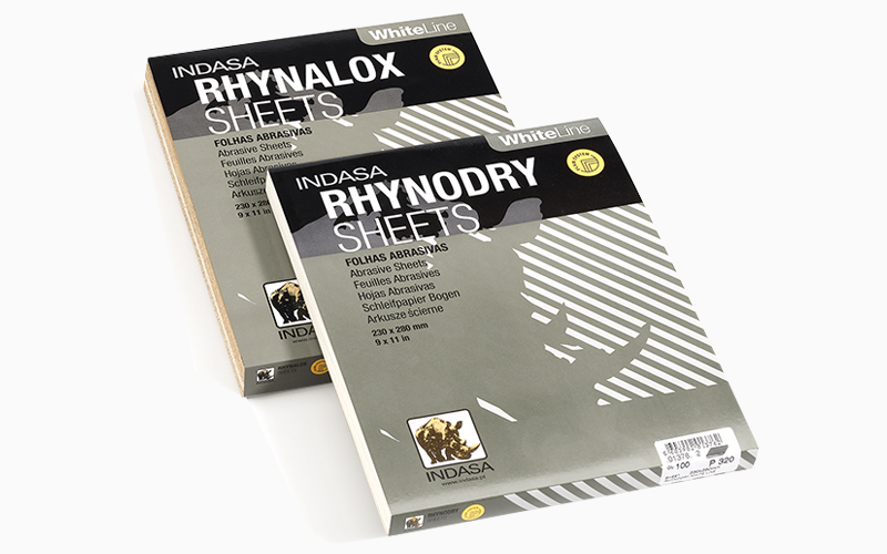Pack Of 50 Indasa Rhynodry White Line Sanding Sheets 150 Grit 115x280mm 
