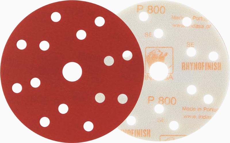 INDASA Abrasives Rhynofinish Red Line 15 holes disc