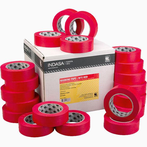 Red shop masking tape