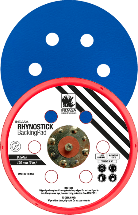 INDASA Abrasives rhynostick backing pad 150 6H low profile