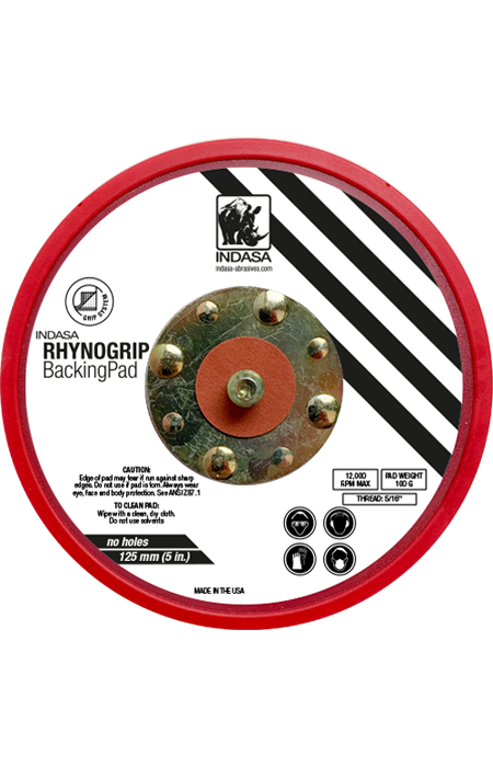 suporte de lixagem rhynogrip 125mm baixo perfil abrasivos INDASA