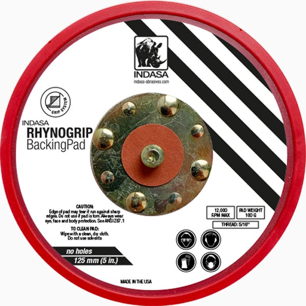 suporte de lixagem rhynogrip 125mm baixo perfil INDASA
