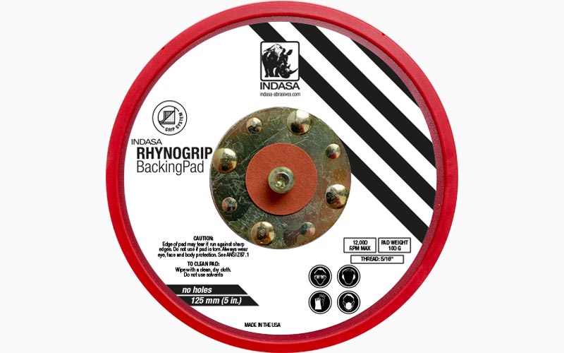 suporte de lixagem rhynogrip 125mm baixo perfil abrasivos INDASA
