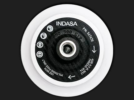 Suporte para polimento preto e branco