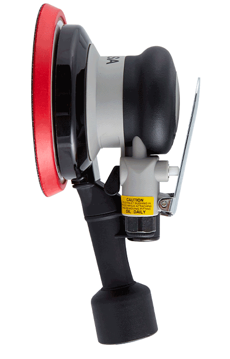 black pneumatic air sander with central vacuum 125mm INDASA