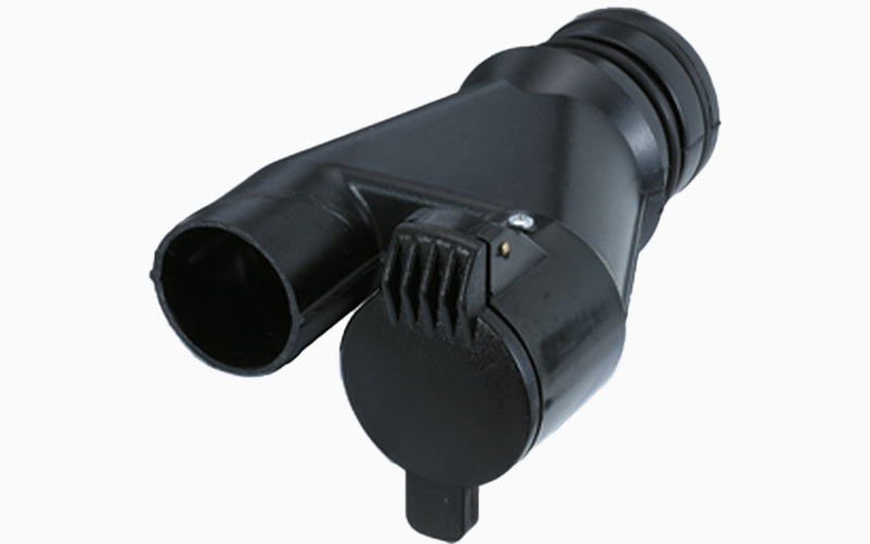 black Y connector for vacuum unit INDASA