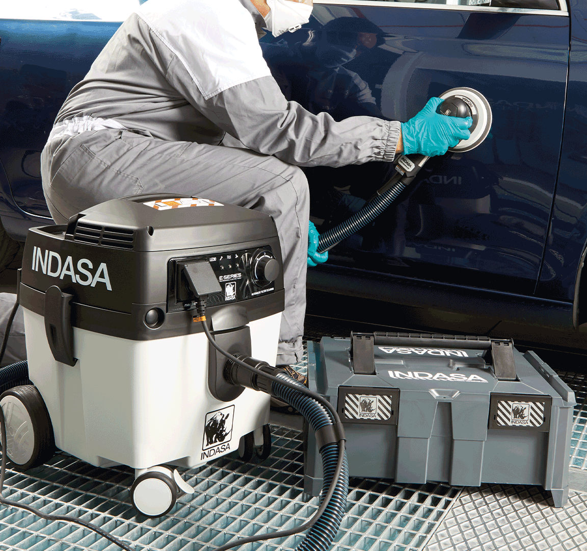 white sanding dust vacuum unit E-Series INDASA