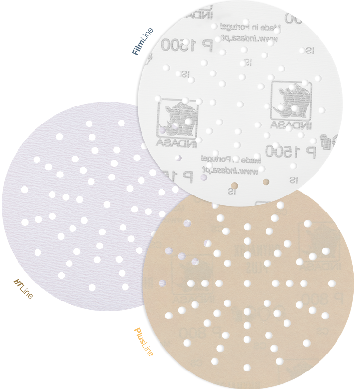 INDASA sanding discs ht line, plus line and film line